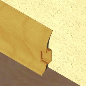 Plinta LINECO din PVC culoare stejar auriu pentru parchet - 60 mm