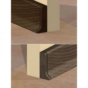 Set 4 buc piese de inchidere plinta (2 buc. dreapta + 2 buc. stanga) pentru plinta PVC culoare wenge