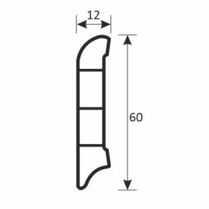 Plinta pardoseala Econfloor SPC, colectie La Boheme 55, pt decor 2572, 2,4m