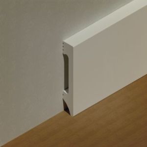 Plinta dreapta polistiren extrudat 80x14mm, 2.5m, alba